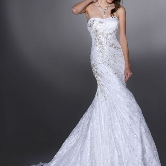 New w/Tags DaVinci Wedding Dress - Picture 6 of 9